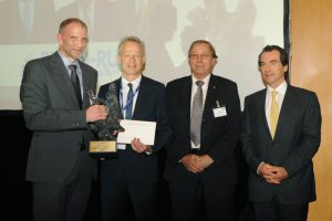 Von links nach rechts: W. Krömmer /GTS), M. Dreizehner (RHEIN-RUHR Beschichtungsservice GmbH), E. Lugscheider (GTS), CH. Wasserman (TLS)